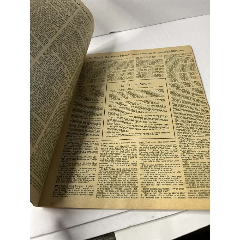 Official Detective Stories Magazine, July 1951, Vintage True Crime Stories